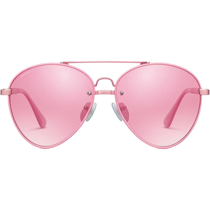 teardrop shaped pink frameless sunglasses, Y2K aesthetic, early 2000s style emoji