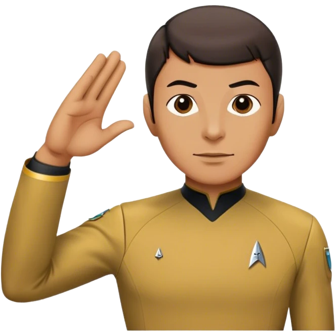 Star Trek character saluting  emoji
