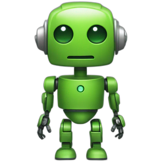 Green friendly bot  emoji