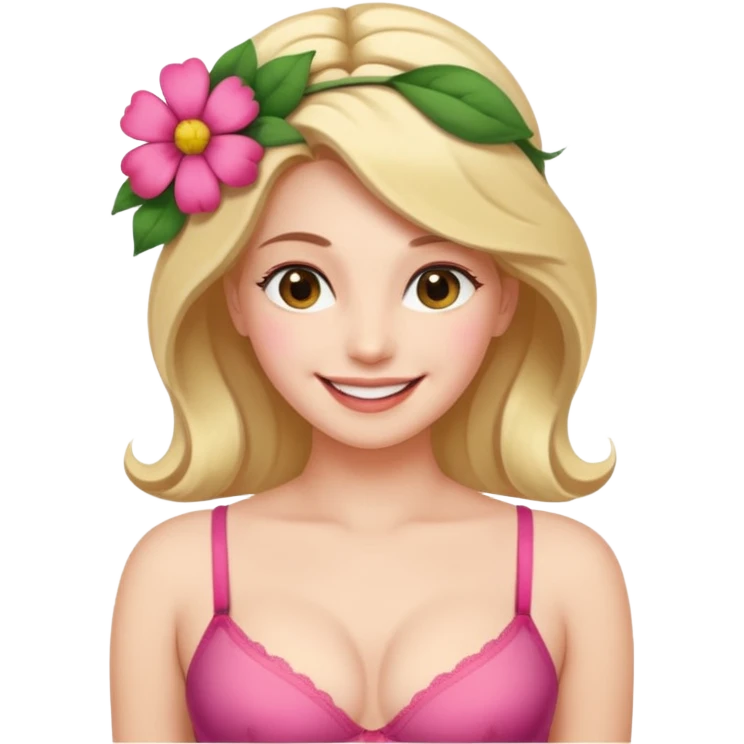 Flower with bra emoji