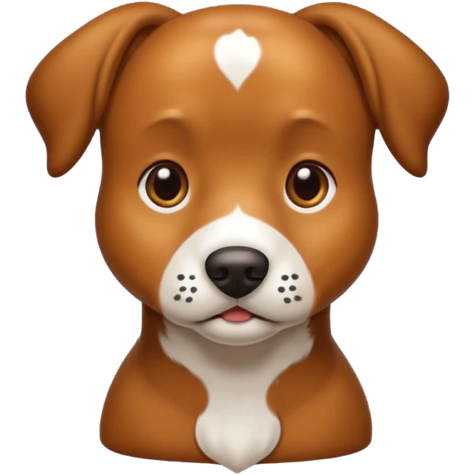 Brown dog with white spots on neck  emoji