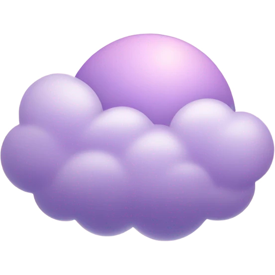 pink crescent moon background of big pastel purple clouds  emoji