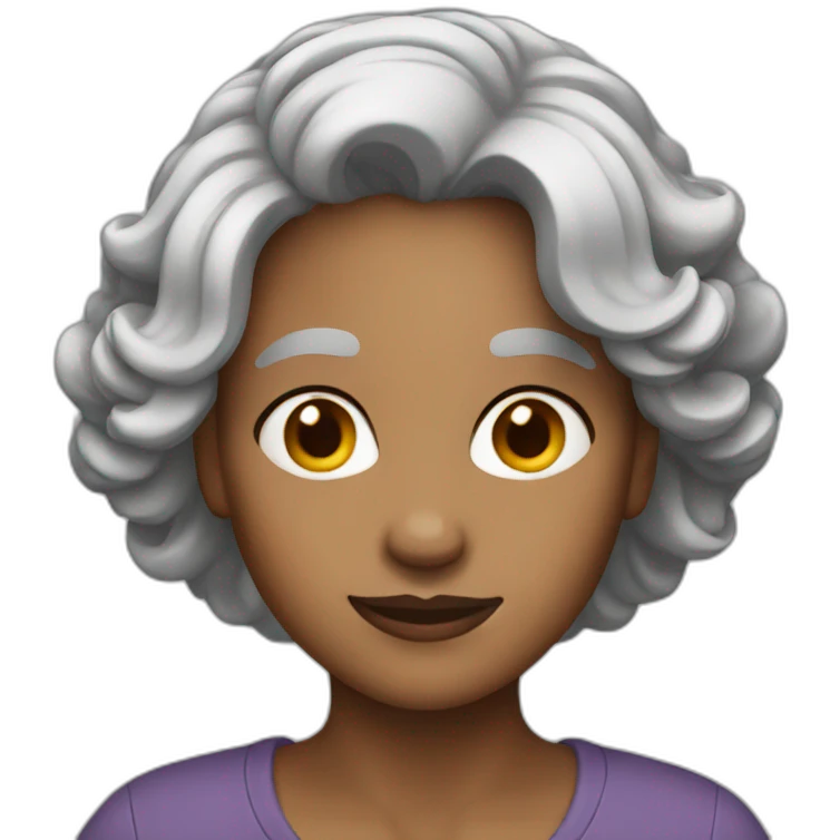 woman gray hair emoji
