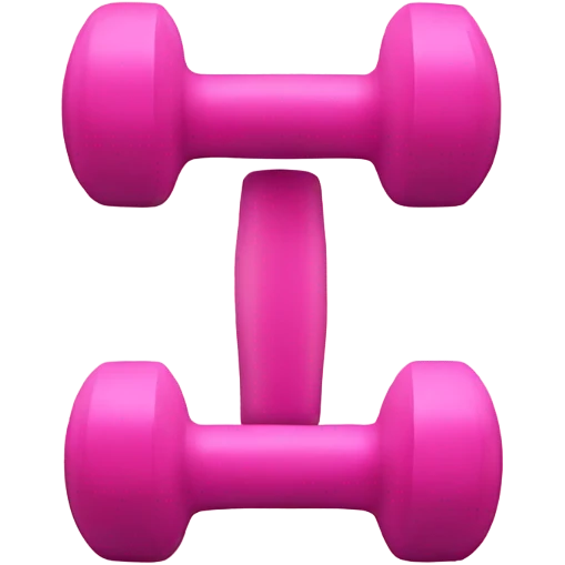 pink dumbbells emoji