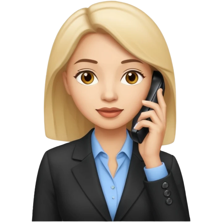 business woman talking on the mobile phone emoji