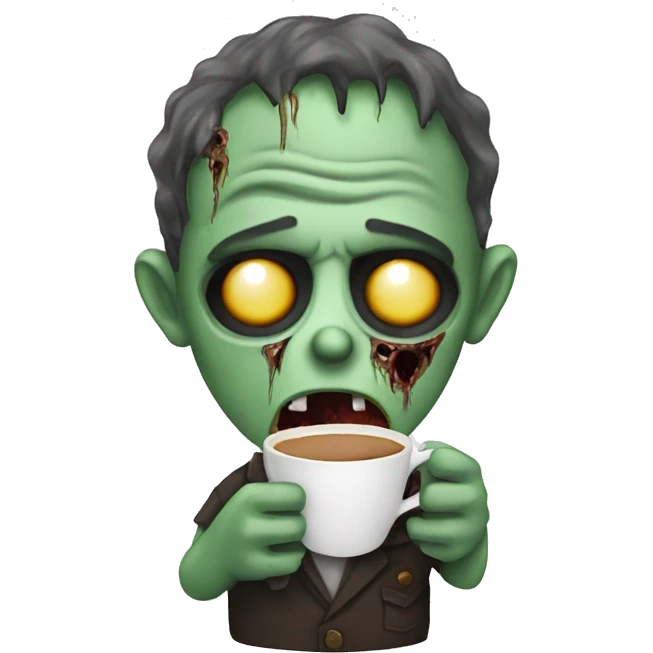 zombie drinking coffee emoji