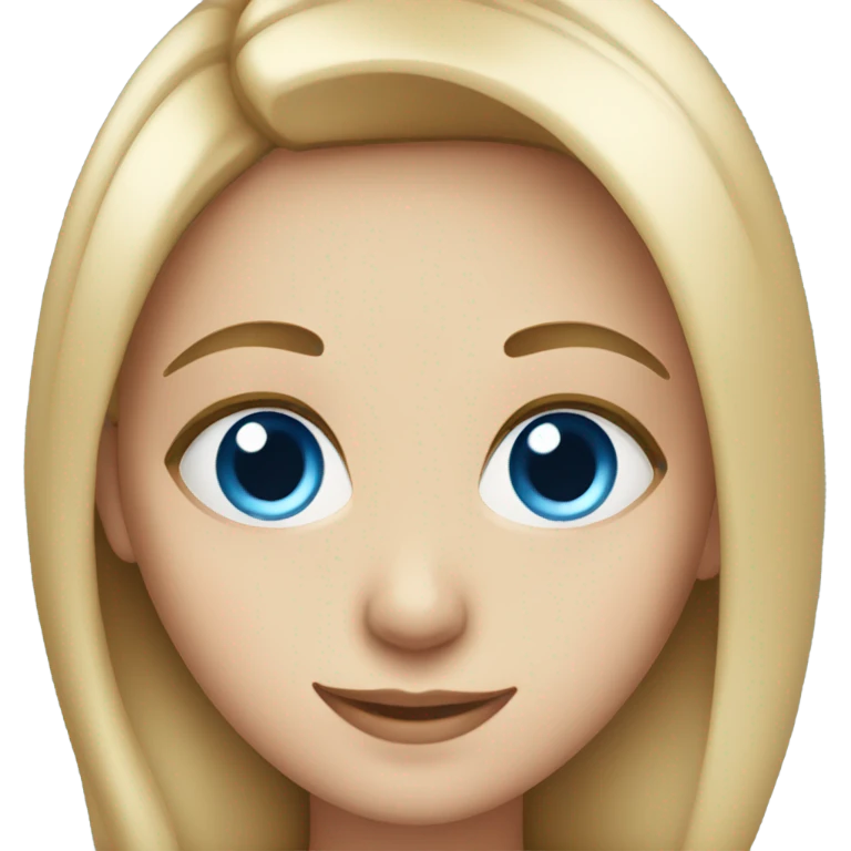 smiling girl with blue eyes emoji