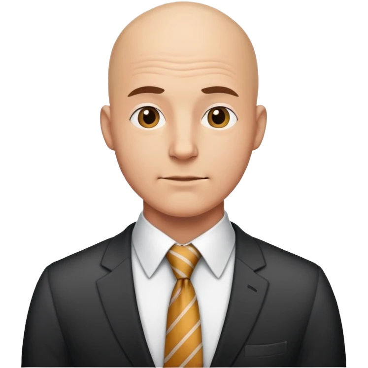 bald man in necktie portrait emoji