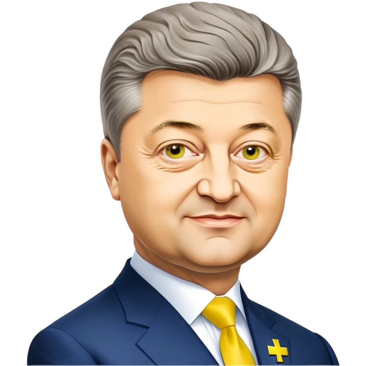 Super realistic President of Ukraine Petro Poroshenko at his inauguration emoji
