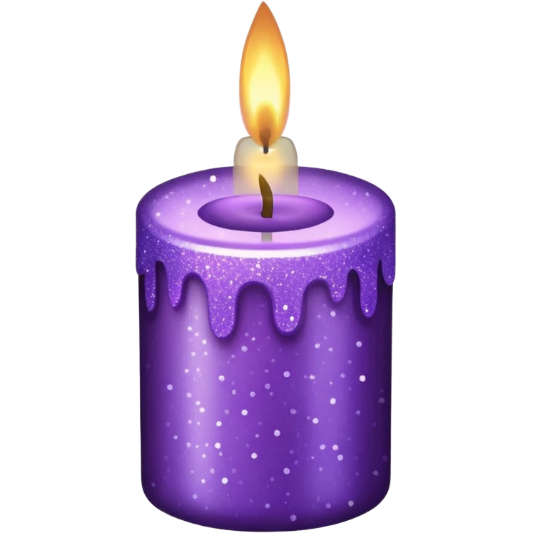 glitter purple candle emoji