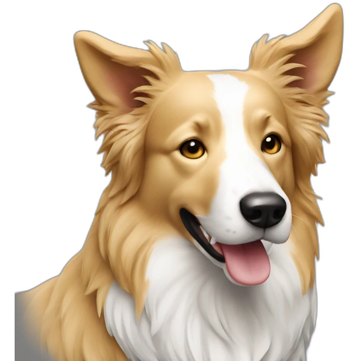 blond english teacher border collie black white emoji