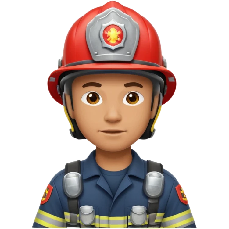 Firefighter with penis and balls emoji