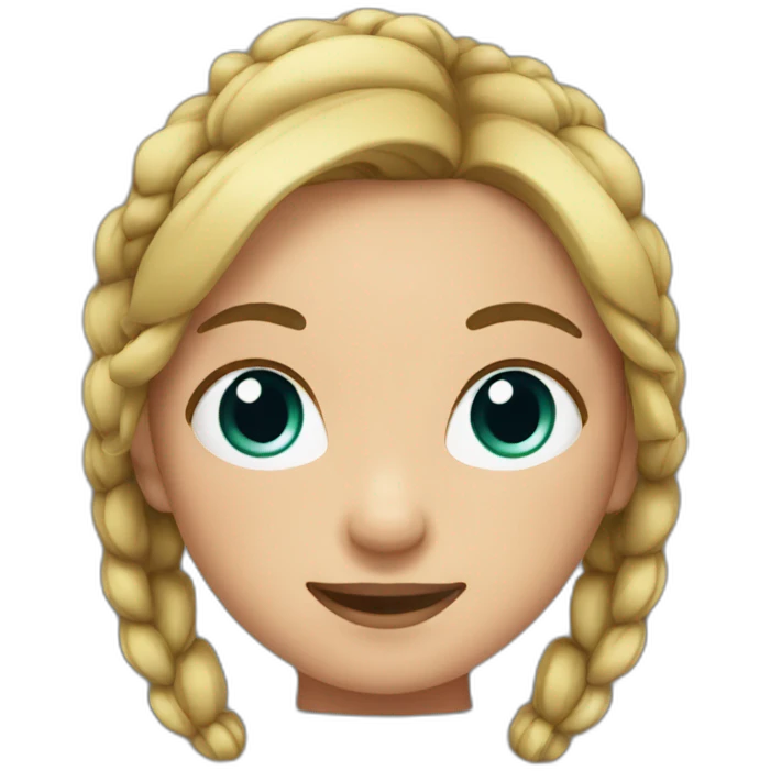 Girl with two pony tails emoji