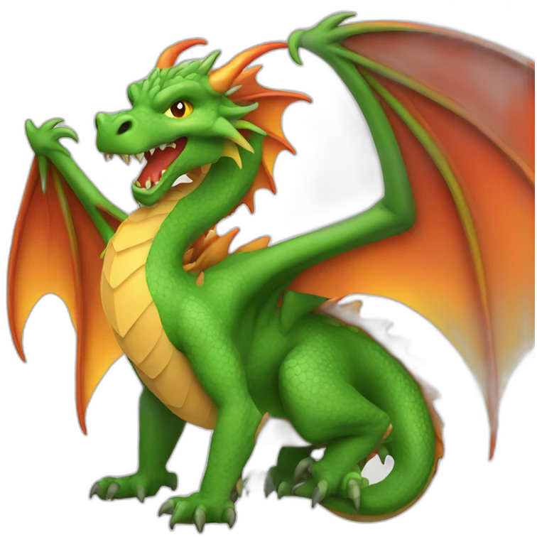dragon with fire emoji