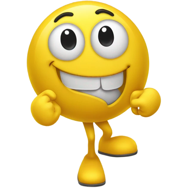 yellow m&m shrugging with transparent background  emoji