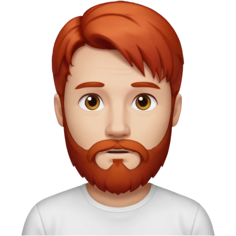 red long hair bearded man with shirt emoji