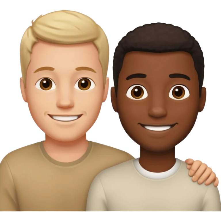 black male and white male sex emoji
