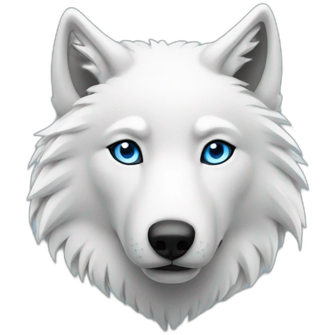 White Wolf blue eyes emoji