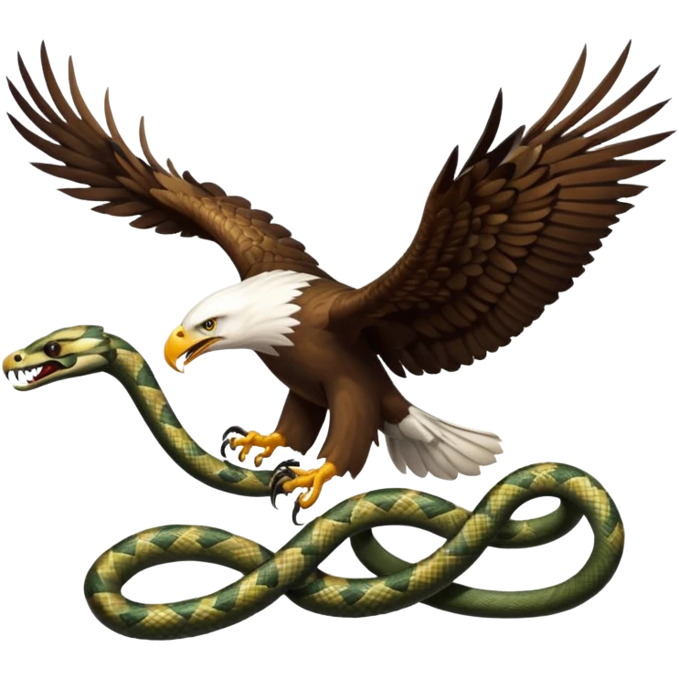 fight between a eagle and snake  emoji