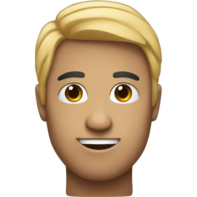 Emoji d'un mec  au yeux bleu et au cheveux noir emoji