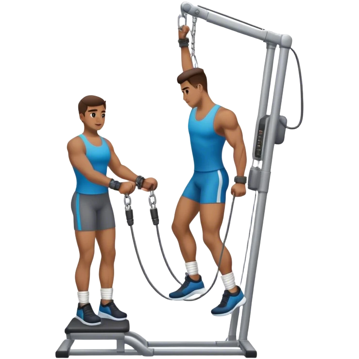 standing cable-machine-leg-raise with ankle-cuffs emoji