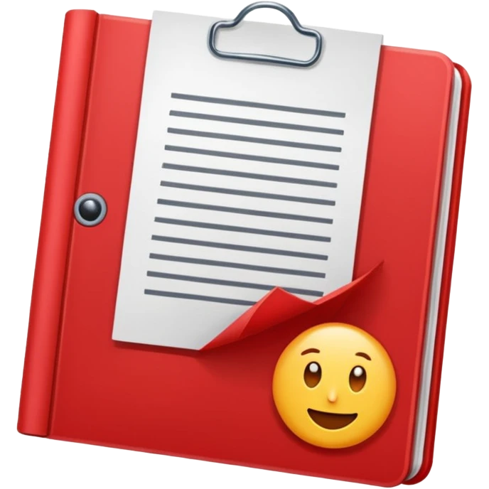 Office red document  emoji