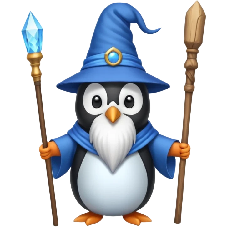 Penguin Wizard emoji