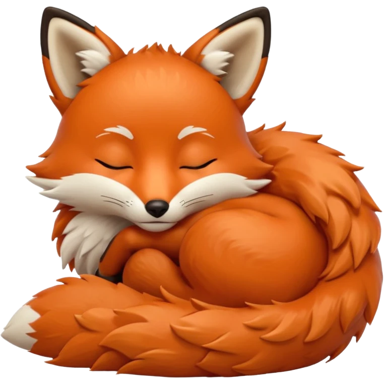 a sleeping fox  emoji emoji