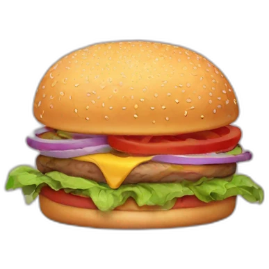 Brain and burger emoji