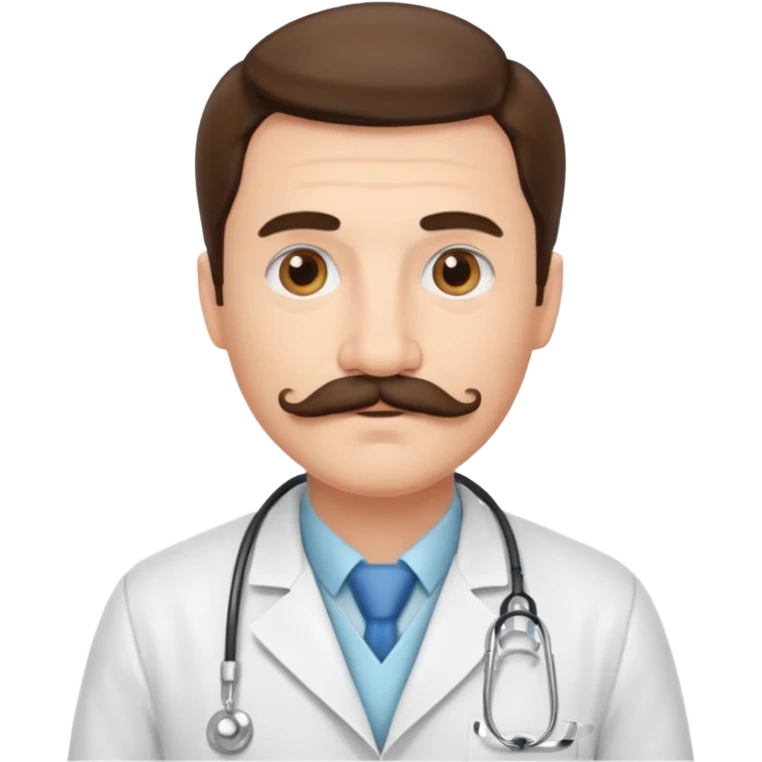 doctor with mustache emoji