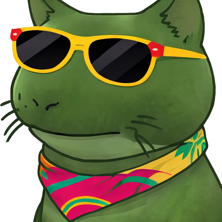 Cat with sunglasses emoji