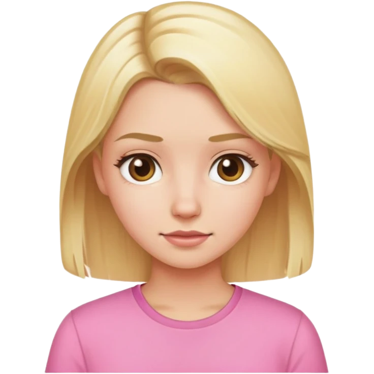 Blonde girl with pink shirt emoji