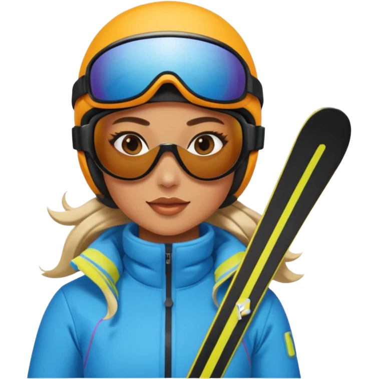 Woman Skiing, add Photo emoji