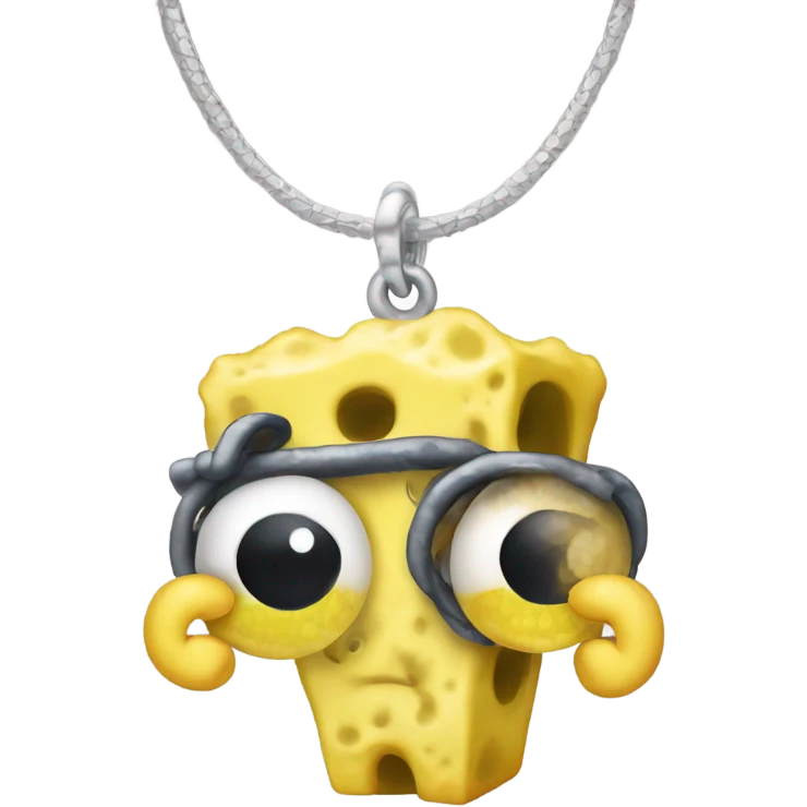 SpongeBob wearing toe necklace emoji
