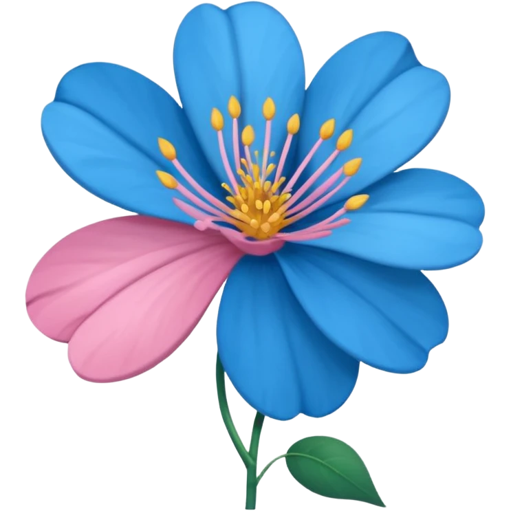 Apena faça uma Flor de uma cor azul q nem uma rosa mucha emoji