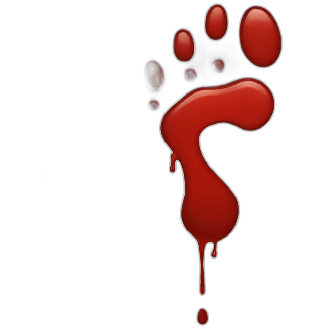 Bloody footprint emoji