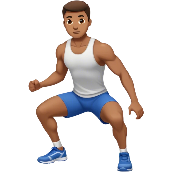 man high-knees exercise emoji