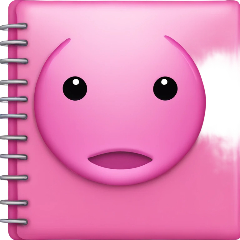 Round pink folder emoji