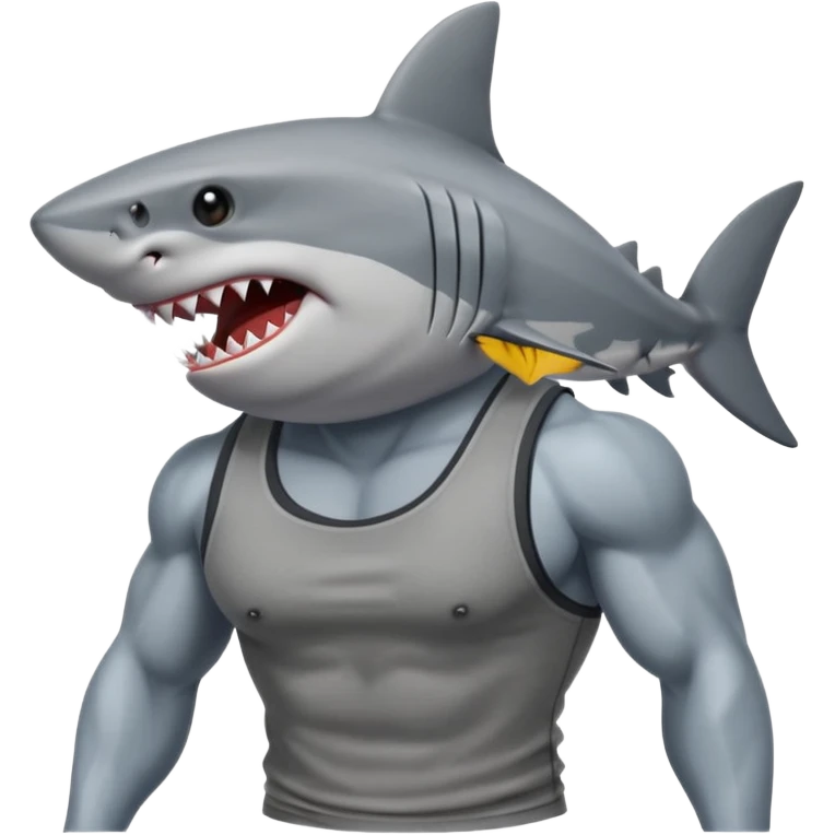 Shark in a tank top emoji