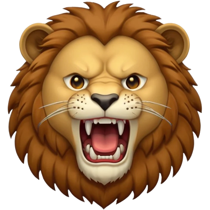 lion roaring hard emoji emoji