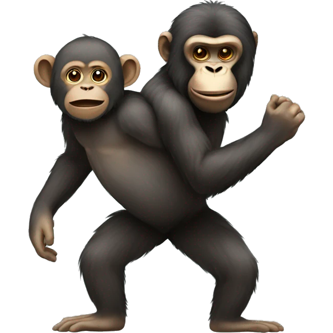 Monkey and gorrila emoji
