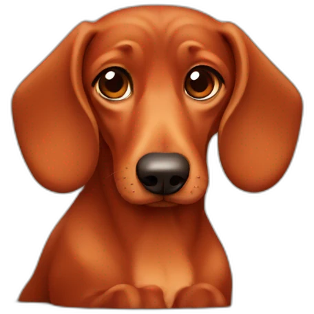 sad red dachshund emoji