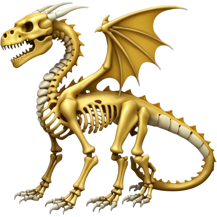 Evil Shiny Boneknapper-Skeleton-dragon (full body) emoji