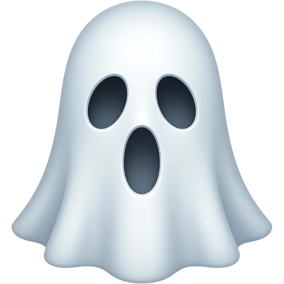 White ghost lady twee emoji