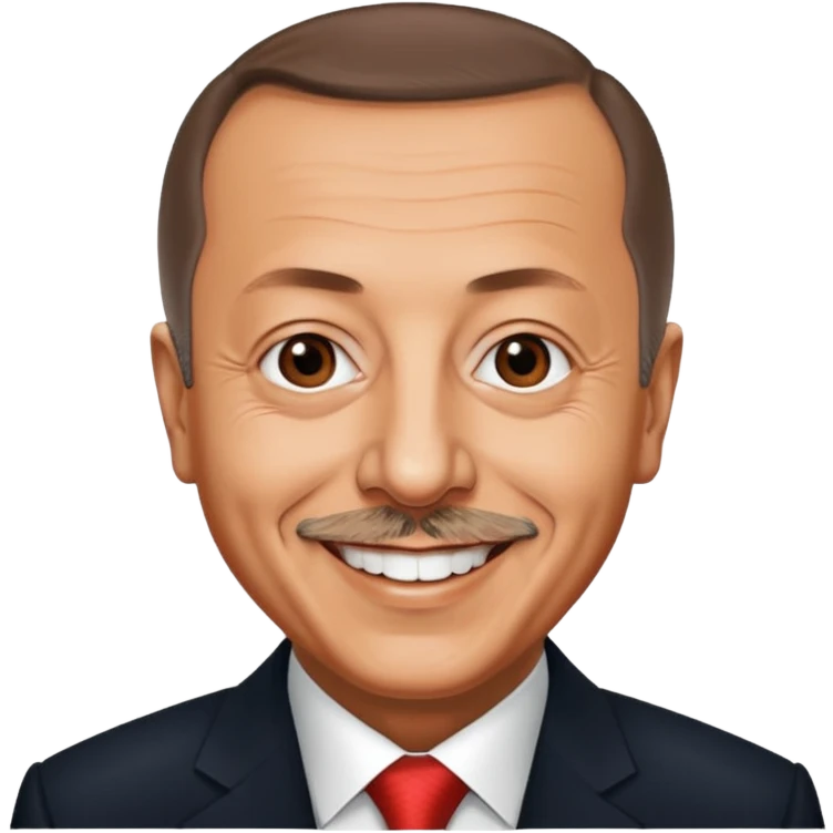 Recep Tayyip Erdogan, smiling emoji