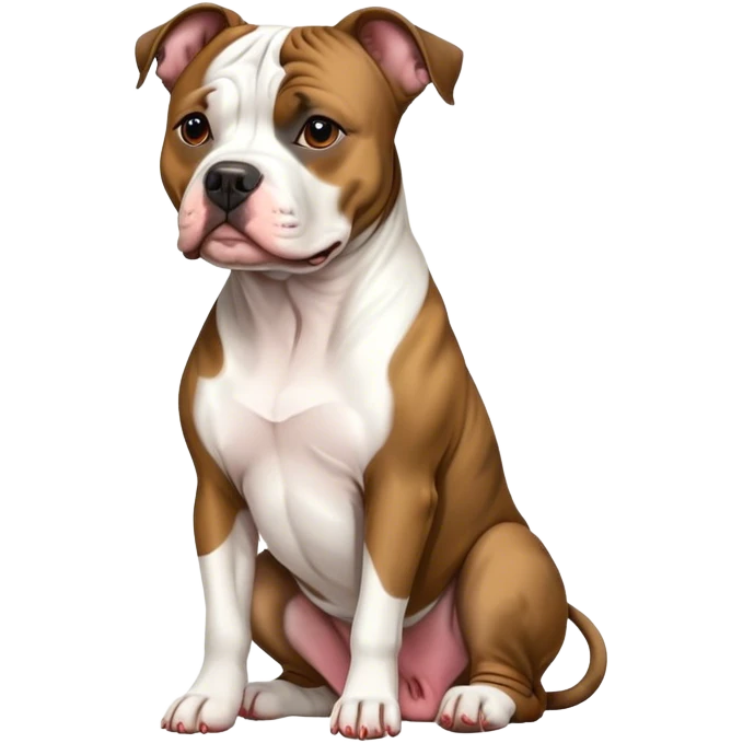 Brindle pitbull American bulldog sitting emoji