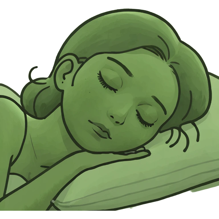 Sleepy girl emoji