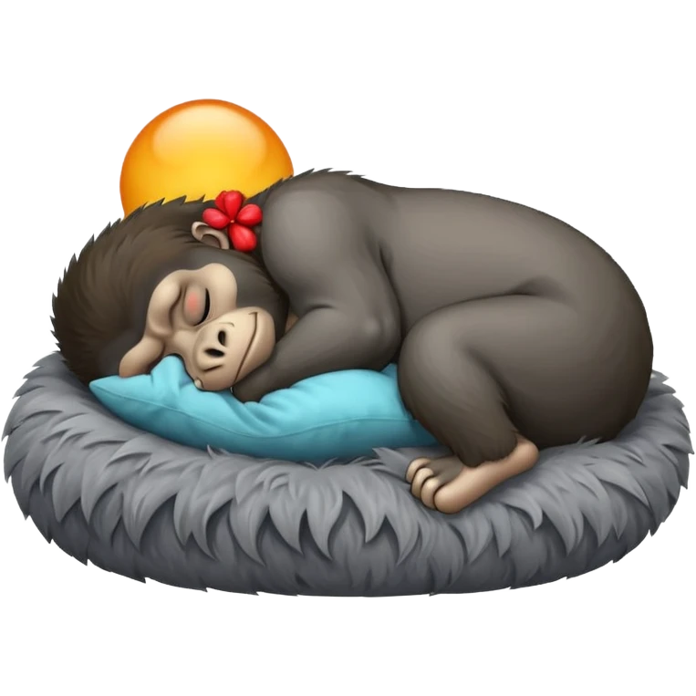 gorilla sleeping on pillow emoji