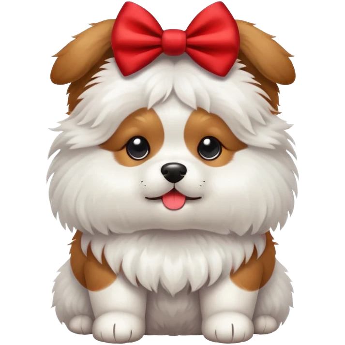 Dog with a bow  emoji