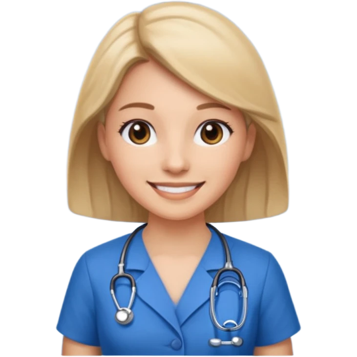 doctor with blue dress  emoji